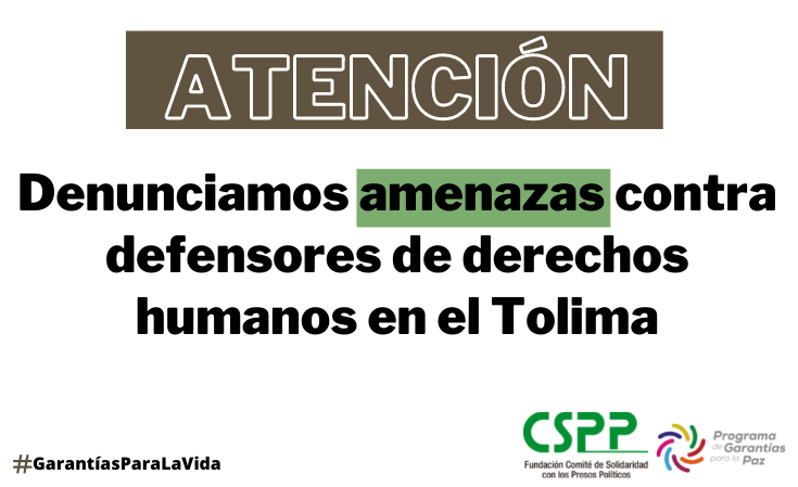 Amenazas a defensores de ddhh Tolima